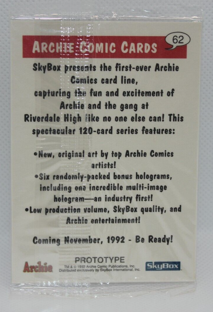 Promo Card 1992 Archie Series Comic Publications Skybox Prototype Sealed Packet