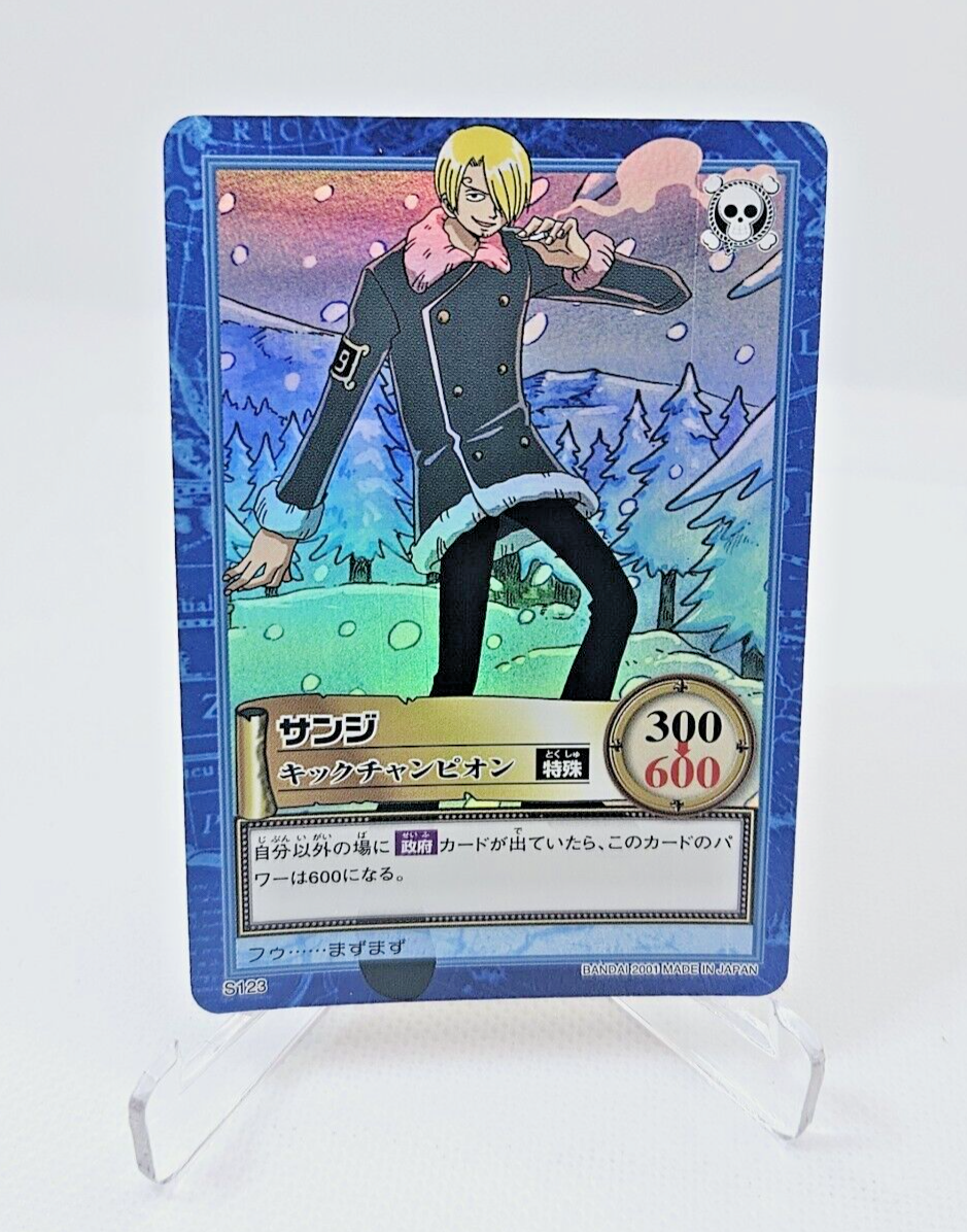 Sanji S123 SR FOIL One Piece Carddass Hyper Battle Bandai Tcg Ccg Japan 2001