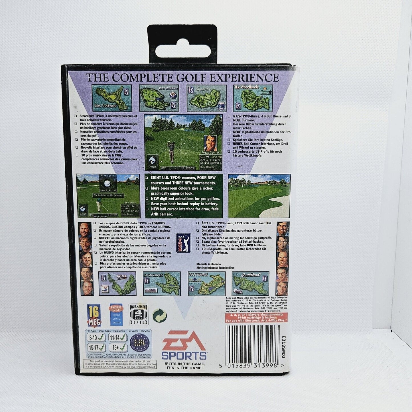 PGA Tour Golf III Sega Mega Drive Tested Working CIB