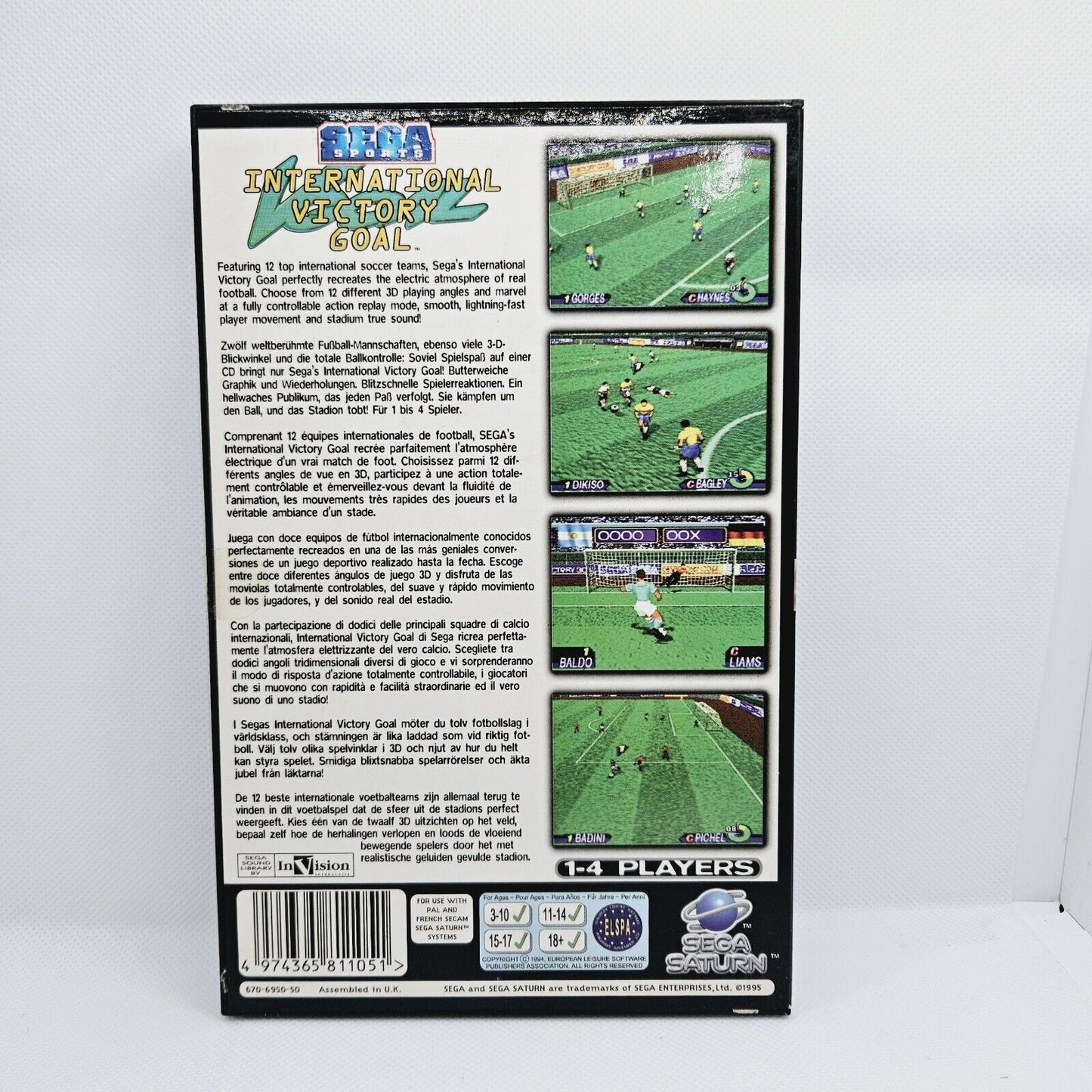 International Victory Goal Sega Saturn PAL CIB