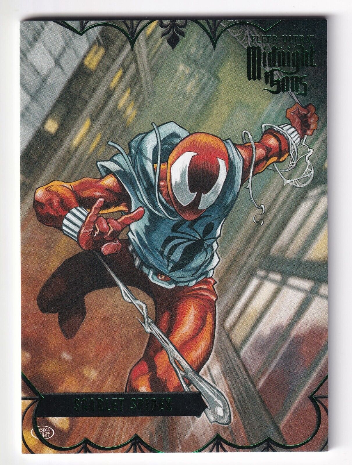 2023 Marvel Fleer Ultra Midnight Sons Green #80 Scarlet Spider