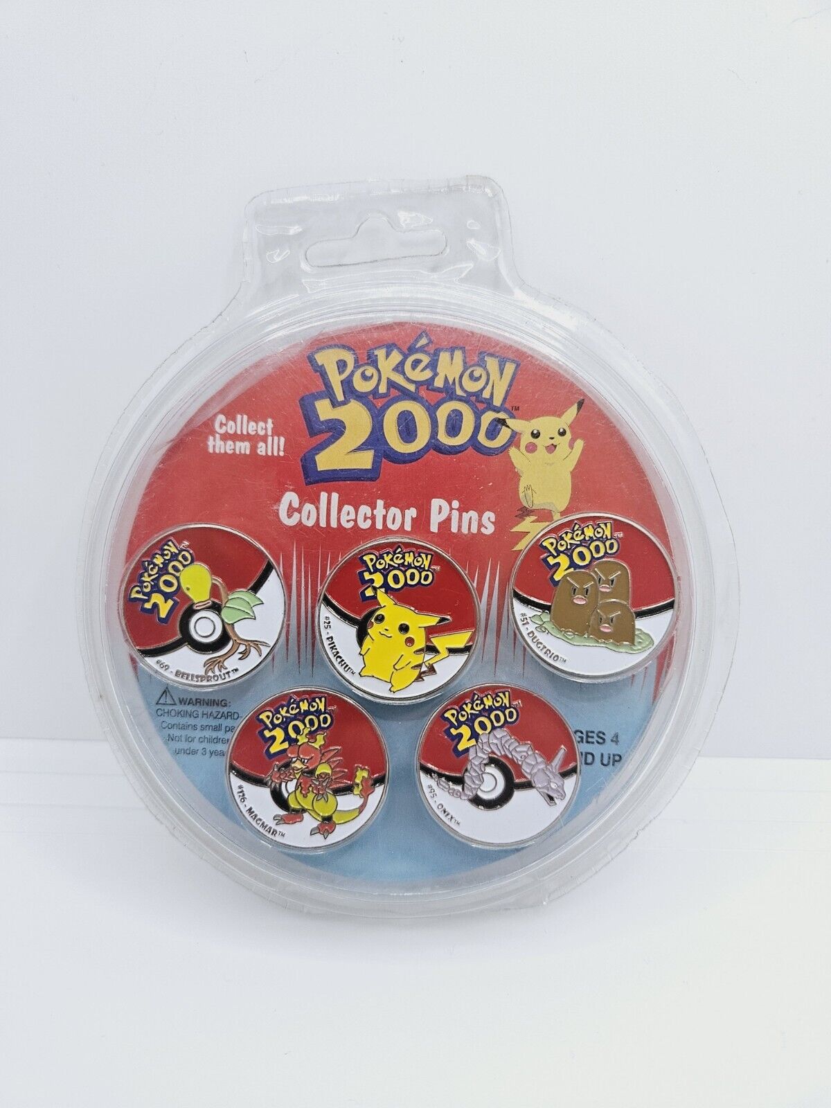 2000 Nintendo Pokemon Collector Pins Set Includes Pikachu New And Sealed