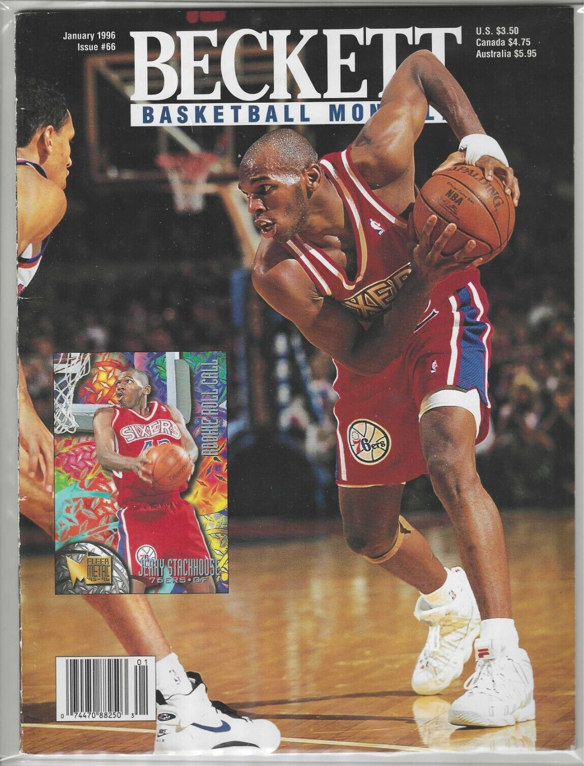 Beckett Basketball Monthly January 1996 Issue #66 Jerry Stackhouse