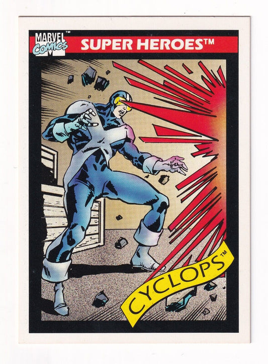 1990 Marvel Universe Super Heroes Series 1 Impel #8 Cyclops Card