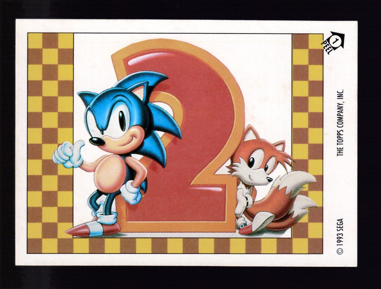 Sonic the Hedgehog  - 1993 Topps/Sega Sticker Number 1