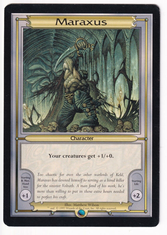 Maraxus Wizard Of The Coast Oversized Magic The Gathering Character Card 1997 LP