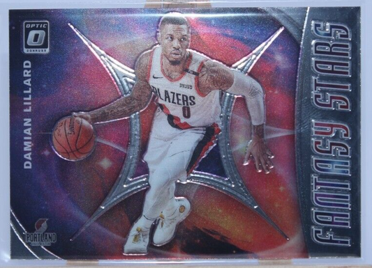 DAMIAN LILLARD Fantasy Stars 2019-20 Donruss Optic Silver Wave #9