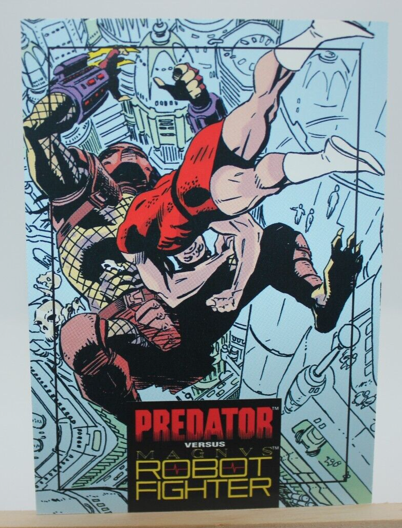 Predator versus Magnus Robot Fighter #4 Wizard Promo Trading Card 1992