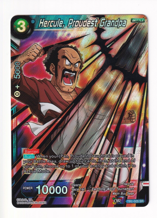 Hercule, Proudest Grandpa  TB2-029 SR - Dragon Ball Super TCG  NM