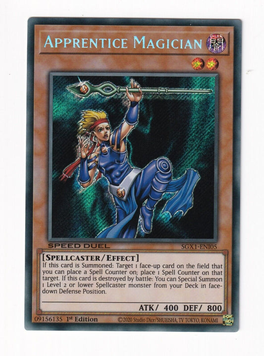 Apprentice Magician SGX1-ENI05 Yugioh Secret Rare 1st Edition