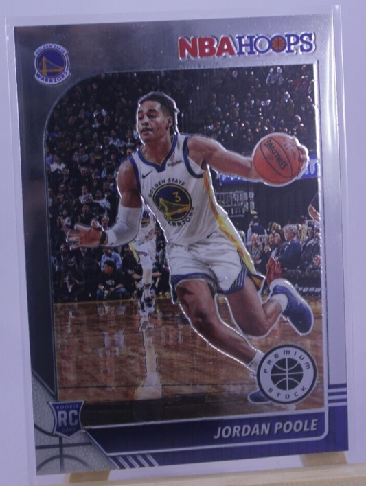 2019-20 NBA Hoops Premium Stock Jordan Poole RC Rookie #223  Warriors