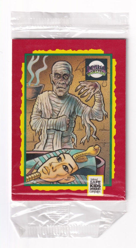 Universal Monsters Safe Kids Sealed Pack 1991 Impel Mummy Creature