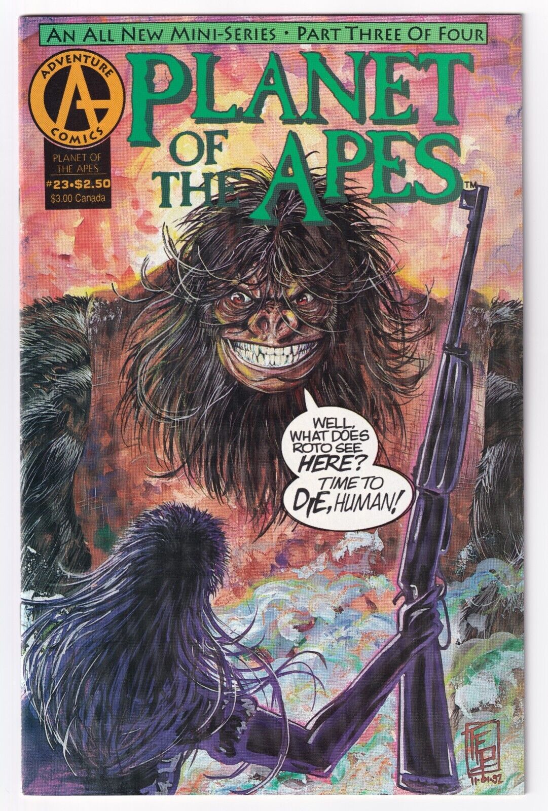 Planet of the Apes #23 First Printing Comic Book 1st Spawn in Preview May 1992