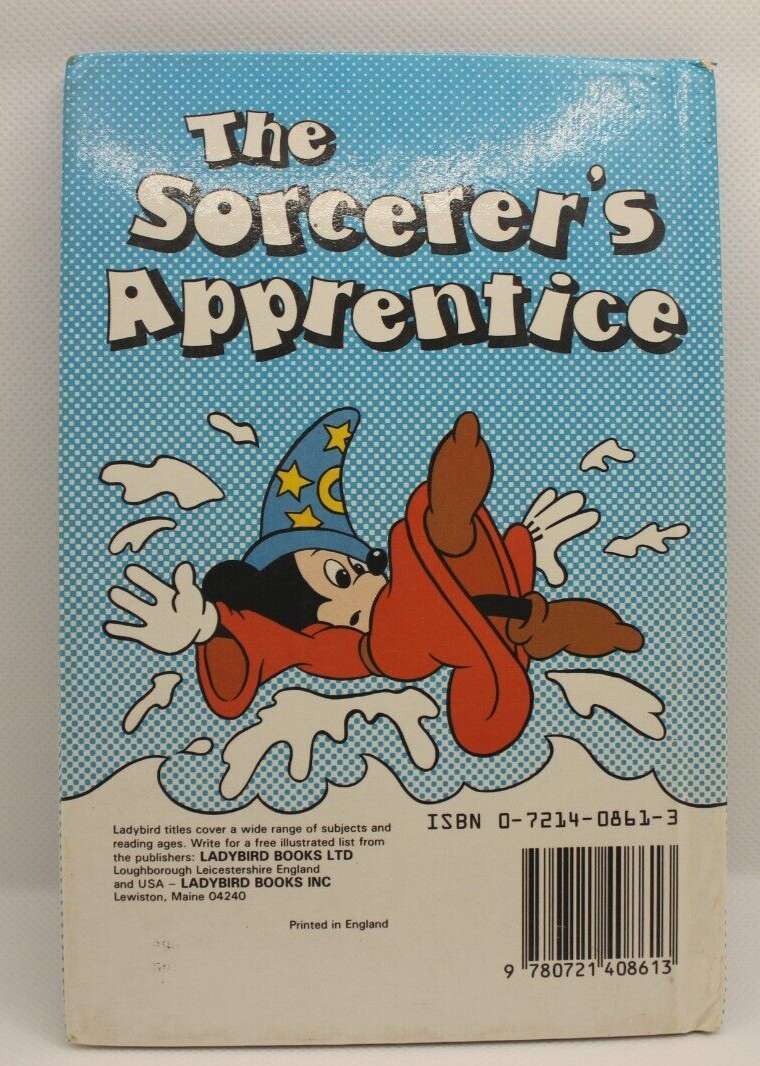 Disney’s The Sorcerer’s Apprentice, 1984 Vintage Ladybird  Mickey Mouse