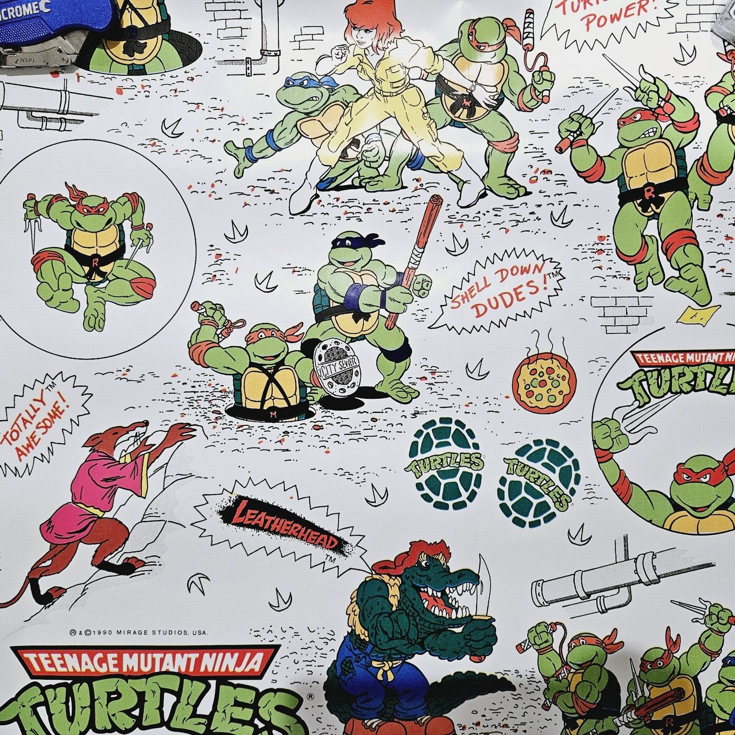 TMNT Teenage Mutant Ninja Turtles Book Contact/Wrap Roll Mirage 1990's