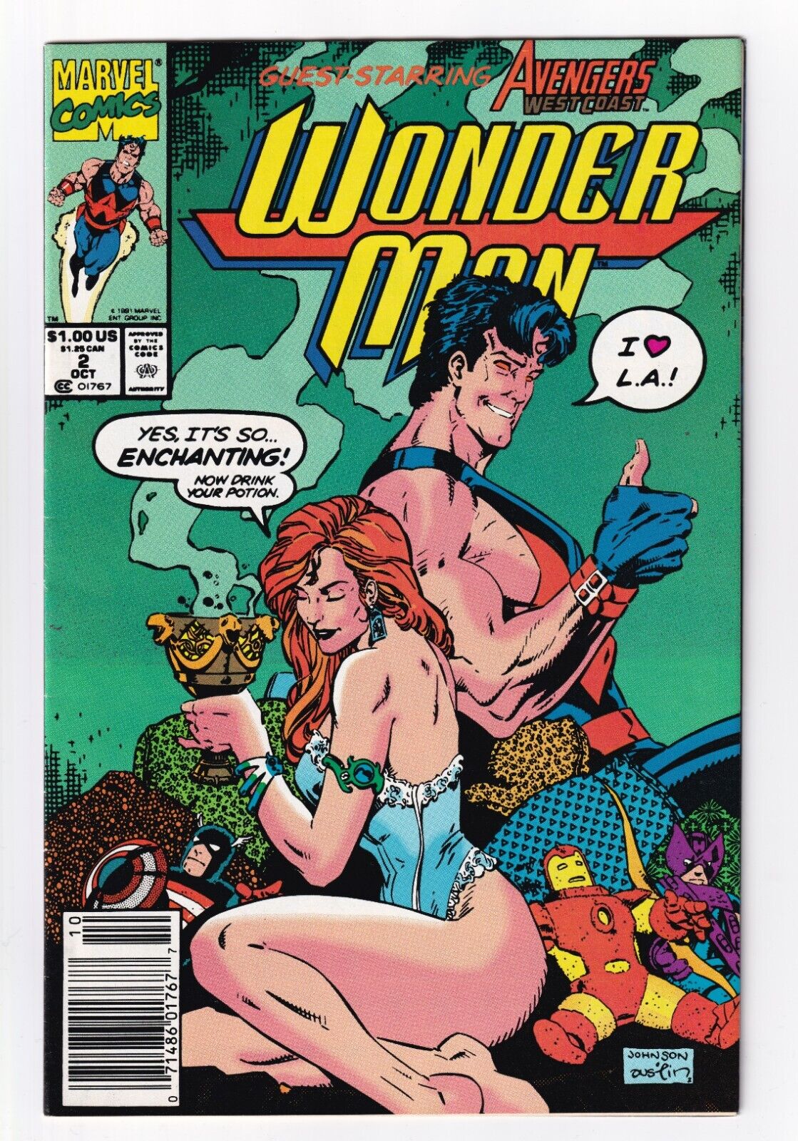 Wonder Man #2  1991 Marvel Comics Guest Starring Avengers