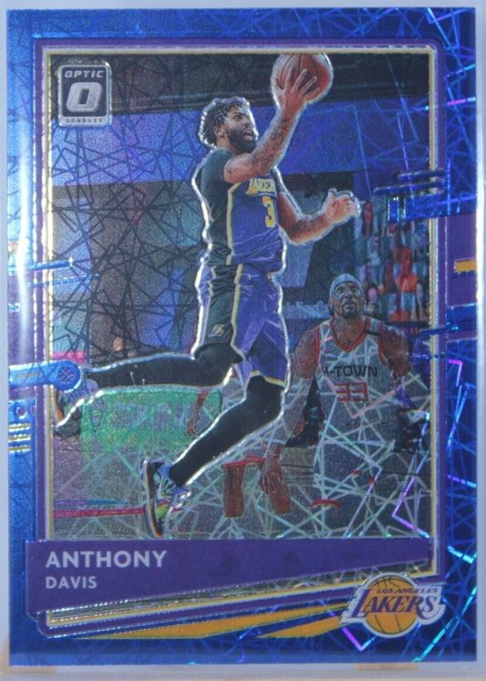 2020-21 Donruss Optic Blue Velocity #42 Anthony Davis NBA Basketball Card