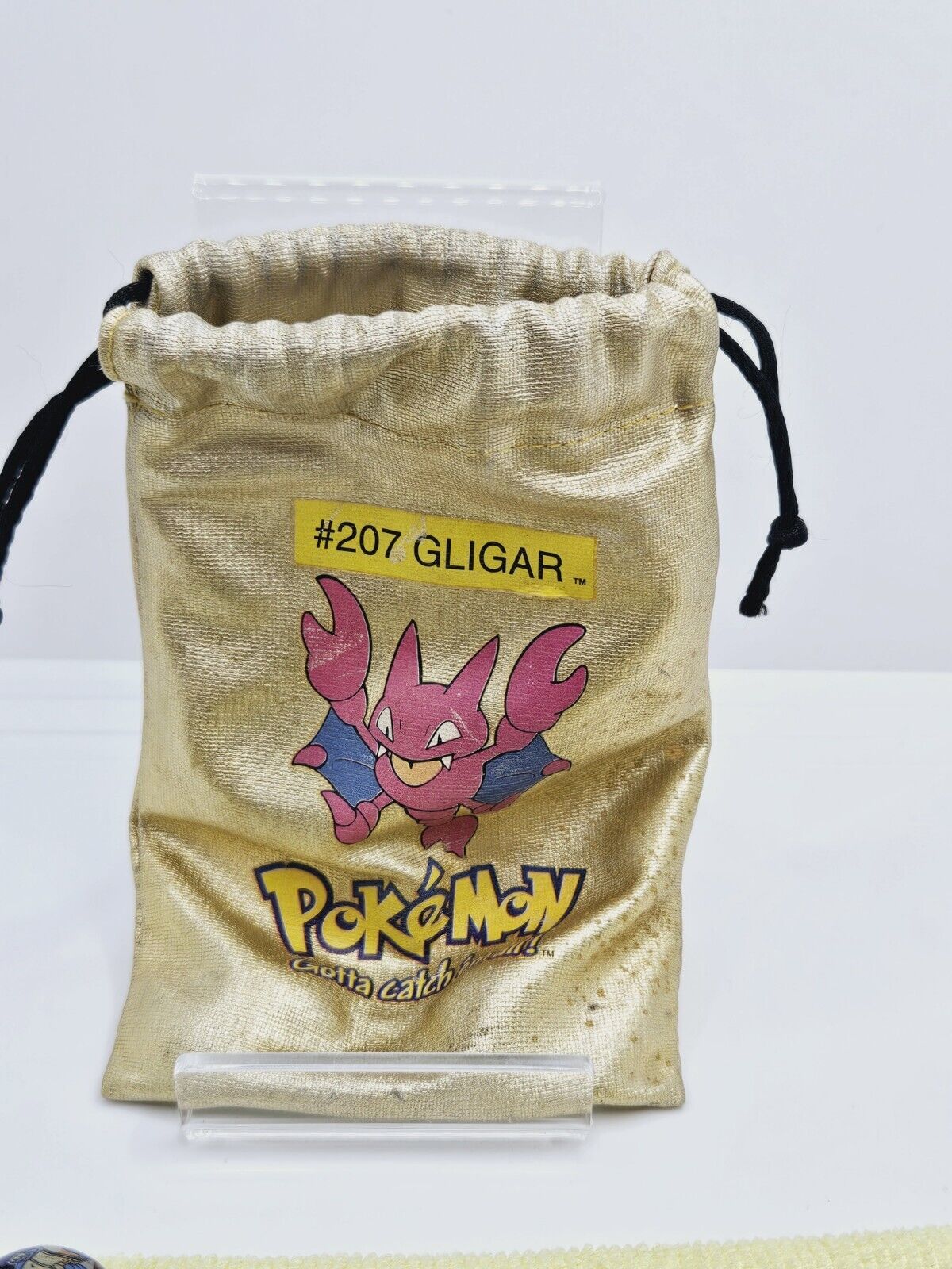 Vintage Pokémon Marbles Lot x 34 with #207 Gligar Gold Bag