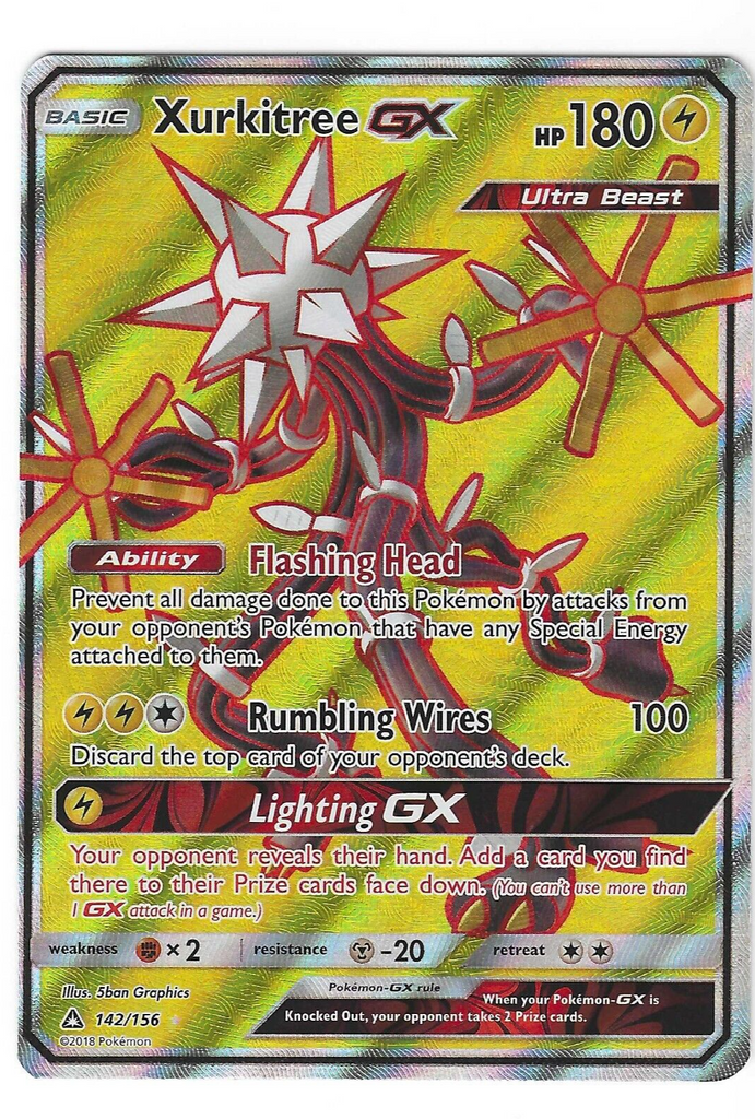 Pokemon Card - Ultra Prism 142/156 - XURKITREE GX (full art - holo